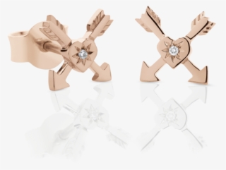 Heart & Arrow Stud Earrings Set - Earrings