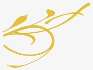 Gold Flower Line Png
