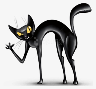 Free Png Download Transparent Haunted Black Cat Png - Кот Хэллоуин Png