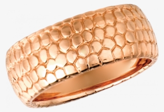 18kt Rose Gold Snake Skin Ring - Bangle