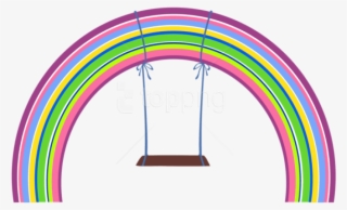 Free Png Rainbow With Swing Png Images Transparent - Rainbow Swing Png