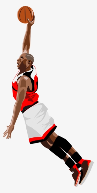 Basketball, Jump, Dunk, Slam, Player, Ball, Black - Nba Slam Dunk Png