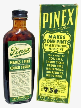 Pinex Unopened Pharmacy Item In Original Box - Original Cough Syrup Ingredients