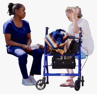 Elderly Entourage - Sitting