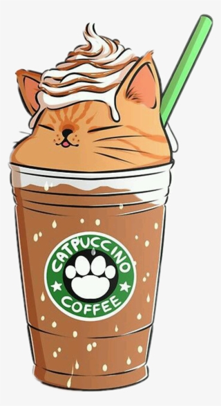 #coffee #capuccino #cat #emoji #remixit - Cute Food Kawaii Backgrounds