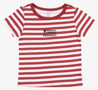 Vans Off The Wall Stripe Skimmer T-shirt Red White