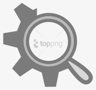 Free Png Computer Iconsmagnifying Glass Gear - Magnifying Glass Icon Bw