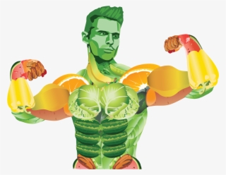 Vegan Strong - Muscle Man - Illustration
