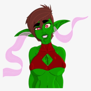 Brain Injection Drool Earrings Female Goblin Green - Illustration