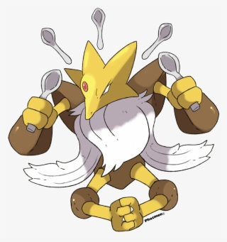 Mega Alakazam Shiny - Cartoon