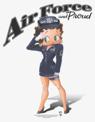Betty Boop Air Force Boop Men's Regular Fit T-shirt - Betty Boop Navy