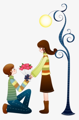 B *✿* Love Cartoon Couple, Love Couple, Cartoons Love, - Christmas Romance Cartoons