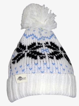 Xmas Bobble Hat Cream/black - Bobble Knit Png