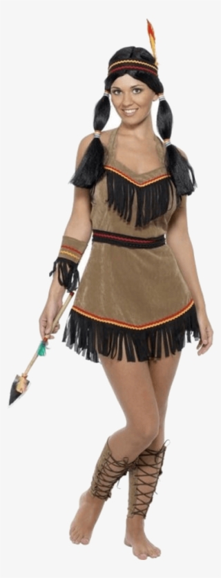 Adult Indian Woman Costume - Cowboy And Indian Fancy Dress