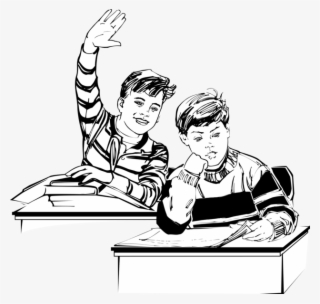 Students In School - Student Png Black And White