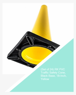 Rk Pvc Traffic Safety Cone, Black Base, 18- - Sign
