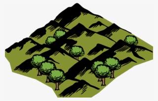 1e World Style Forested Mountains - 1e World Style Icons Hexographer