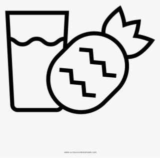 Pineapple Juice Coloring Page - Draw Attention Icon Png