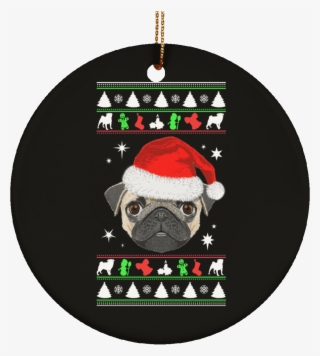 Pug Face Christmas Ornaments - Christmas Day