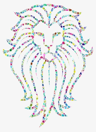 This Free Icons Png Design Of Polyprismatic Tiled Lion
