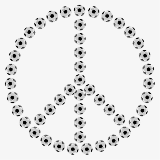 Soccer Ball Peace Sign - Circle