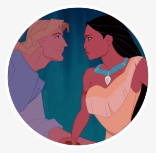 Pocahontas Sticker - Pocahontas And John Smith
