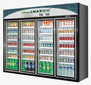 Luxurious 4 Door Glass Black Titanium Gold Commercial - Vending Machine