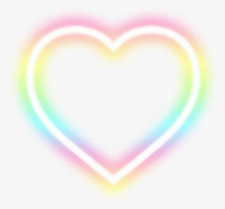#heart #neon #color #colorful #rainbow #rainbowheart - Clip Art