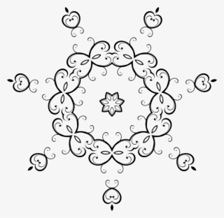 Lace Visual Arts Line Art Black And White Monochrome - Art