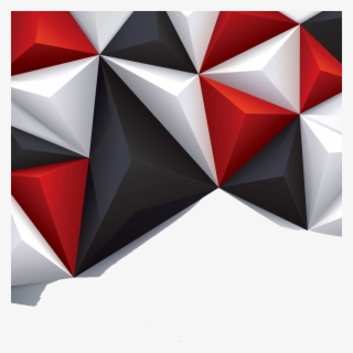 Red Polygon Background - White Red Black Background Design
