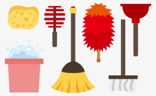 Red Clipart Mop - Kemoceng Clipart