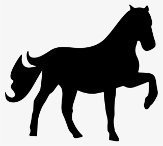 Horse Raising One Foot Silhouette Comments - Stencil Of A Horse