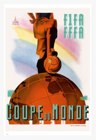 Vintage Fifa World Cup Poster- France - France 1938 World Cup Poster