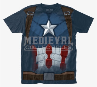Captain America Civil War Suit T Shirt - Captain America
