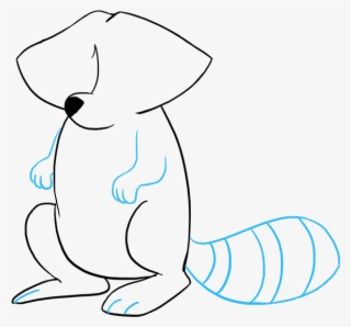How To Draw Raccoon - Draw A Standing Raccoon