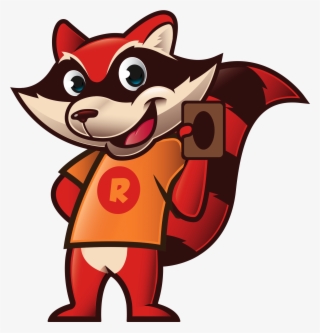 Red Raccoon Cartoon