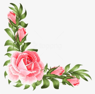 Free Png Download Rose Corner Decoration Png Clipart - Transparent Floral Corner Clipart