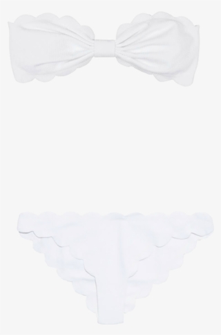 Marysia Antibes Scallop Bikini In White - Bandeau