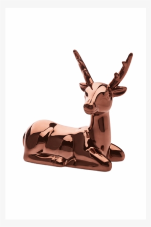 Ceramic Christmas Décor, Reindeer, Copper - Impala