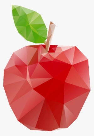 Free Apple Low Polygonal Vector File - Apple