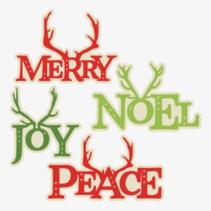 Antler Christmas Words Svg Scrapbook Cut File Cute - Christmas Day