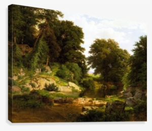 Woodland Brook Canvas Print - Woodland Brook William Trost Richards