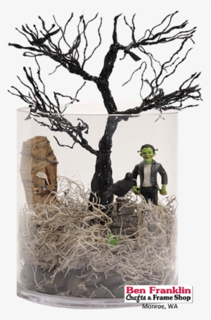 Add River Rocks, Then A Layer Of Spanish Moss And Finish - Art