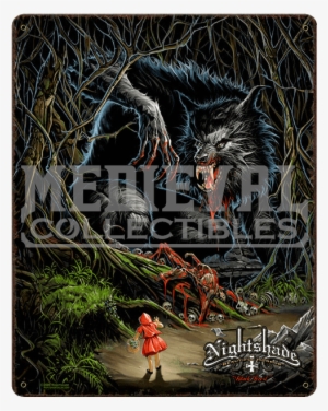 Black Forest Vintage Gothic Sign - Forest