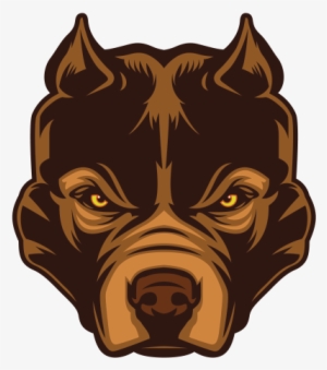 Pitbull Dog Head Png Clip Library Download - Angry Pitbull Png