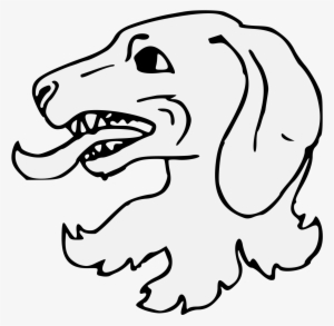 Dog's Head Erased - Heraldic Dog Head