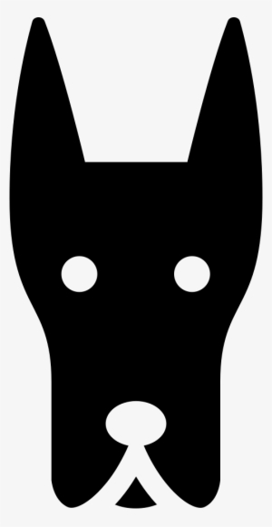 Doberman Dog Head Comments - Cartoon