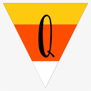 Free Printable Halloween Banner Candy Corn Letters - J Banner