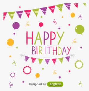 Birthday Party Card With Colorful Flags, Birthday, - Party