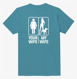 Your Wife My Wife Dog Funny T-shirt - Off White Chirico Tee